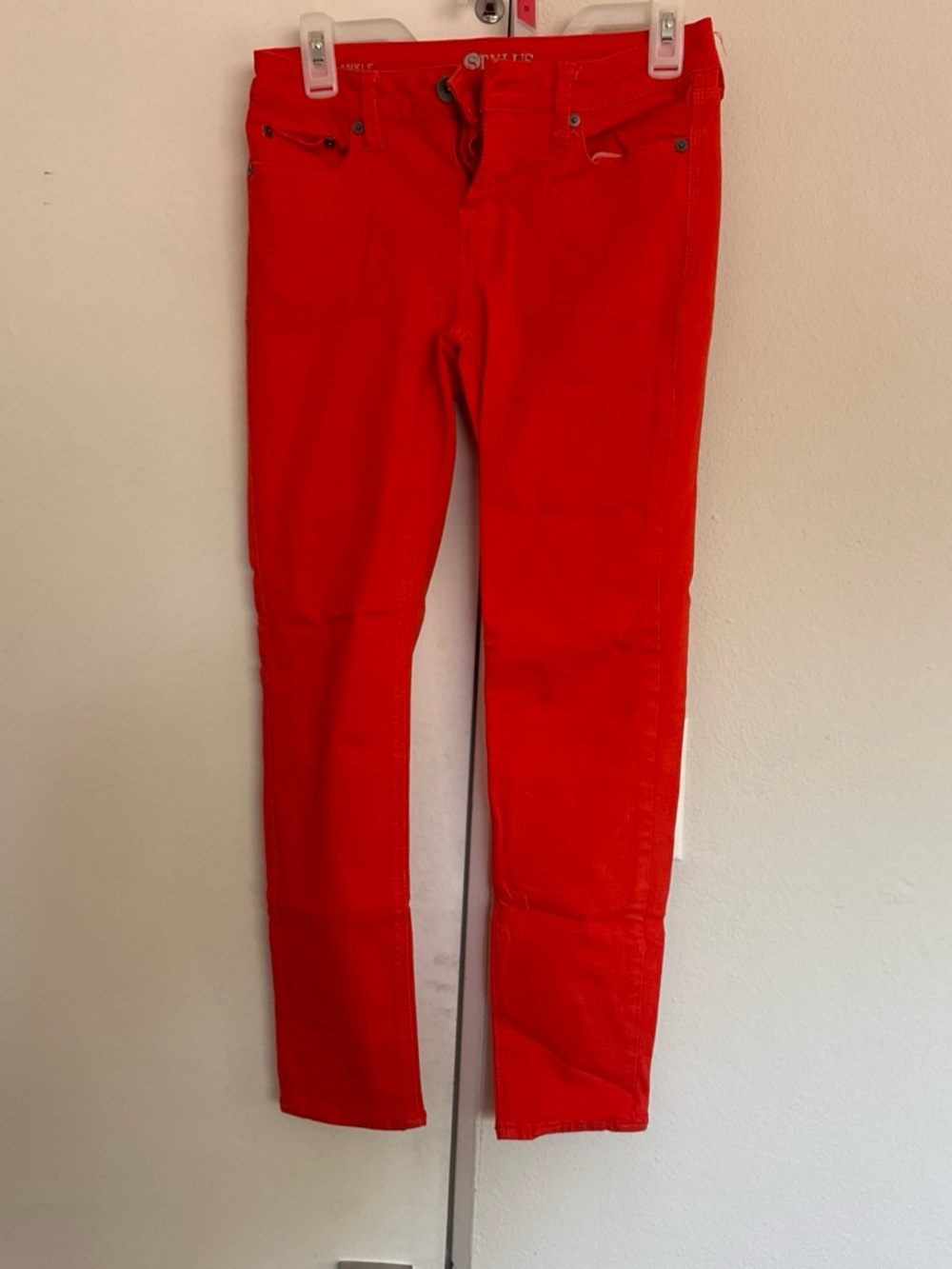 STYLUS Bright Red Skinny Jeans